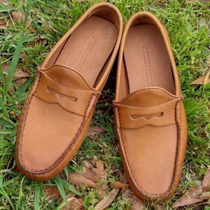 Allen Edmonds Super Sport Leather Penny Loafers 7.5 D Brown Driving Shoes